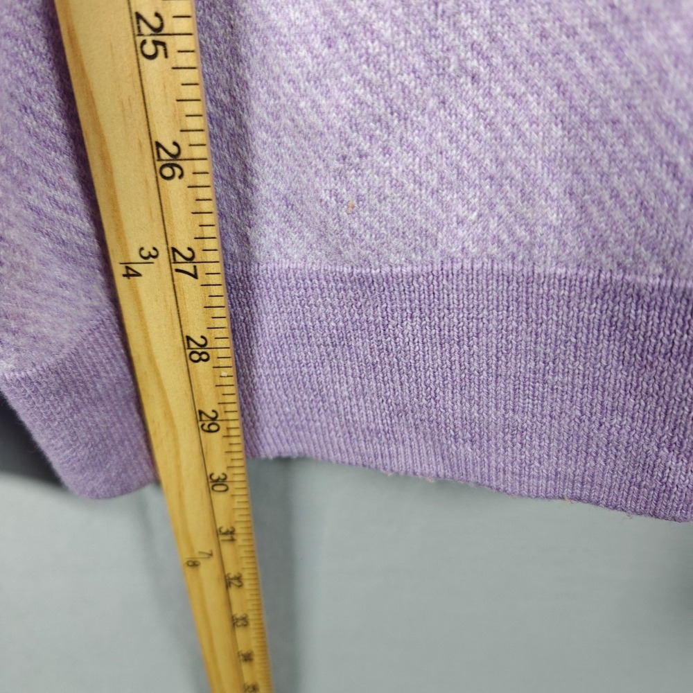 Vineyard Vines Mens 2XL Purple Extrafine Merino Wool Quarter Zip Sweater 2XL - Picture 7 of 9
